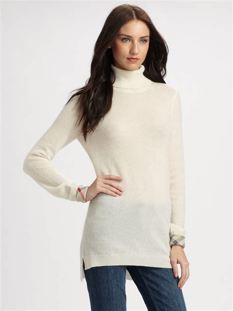 burberry beige cashmere turtleneck sweater|Women's Designer Burberry Cashmere .